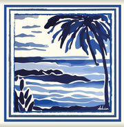 Bandana - Pareo - Palmera blue print