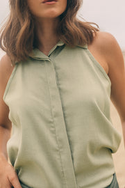 Halter linen top