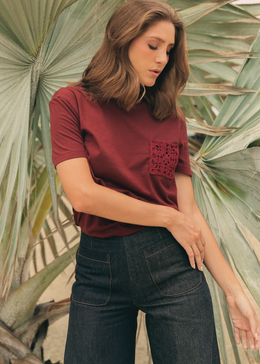 Summer T-Shirt - Burgundy