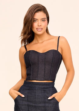 Lace top - Blue Denim